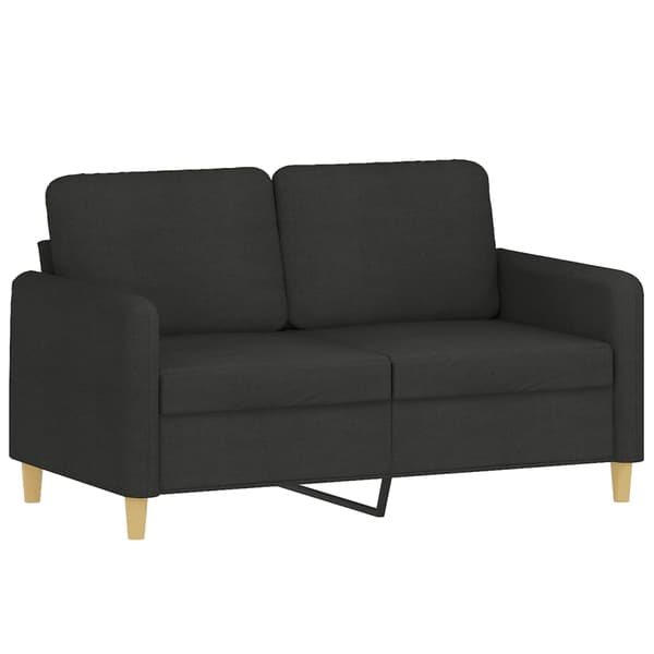 vidaXL Soffgrupp med dynor 3 delar svart tyg art