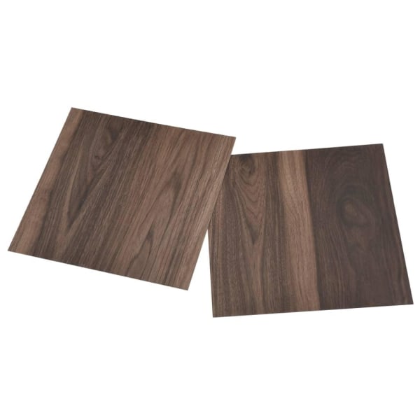 vidaXL Självhäftande golvplankor 55 st PVC 5,11 m² mörkbrun Brun