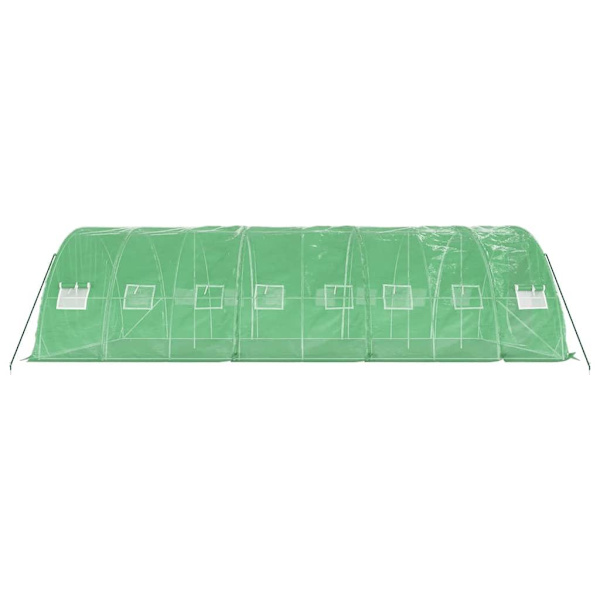 vidaXL Växthus med stålram grön 40 m² 8x5x2,3 m Grön