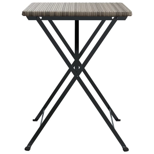 vidaXL Hopfällbart cafébord grå 55x54x71 cm konstrotting Grå
