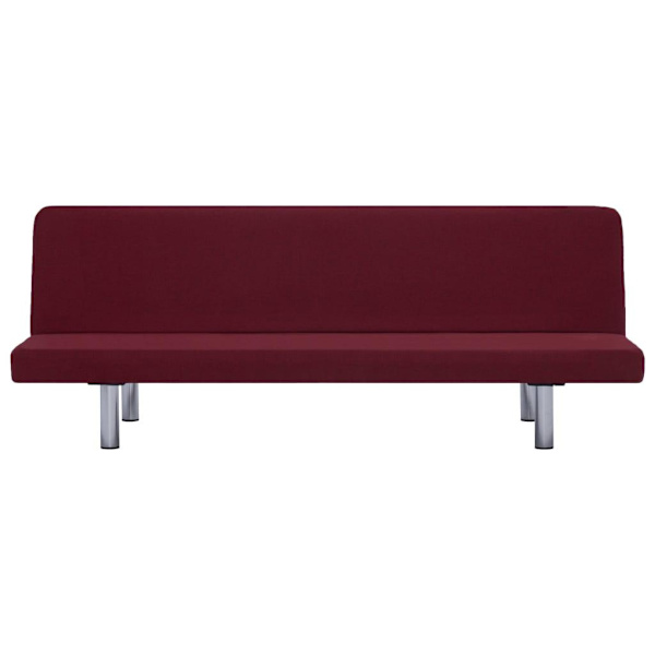 vidaXL Bäddsoffa vinröd polyester Röd