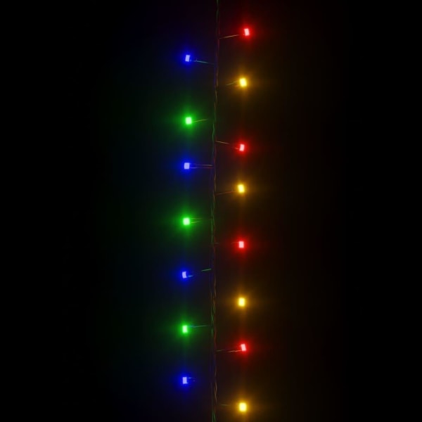 vidaXL Kompakt ljusslinga med 2000 LED flerfärgad 45 m PVC Multicolour and dark green