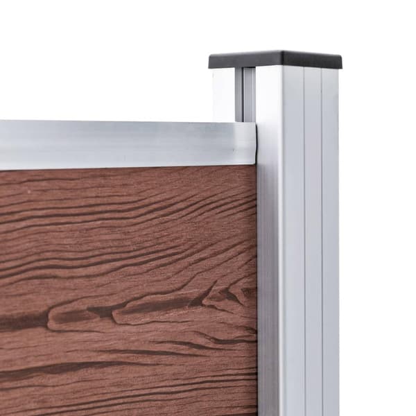 vidaXL Staketpanel WPC 353x106 cm brun Brun
