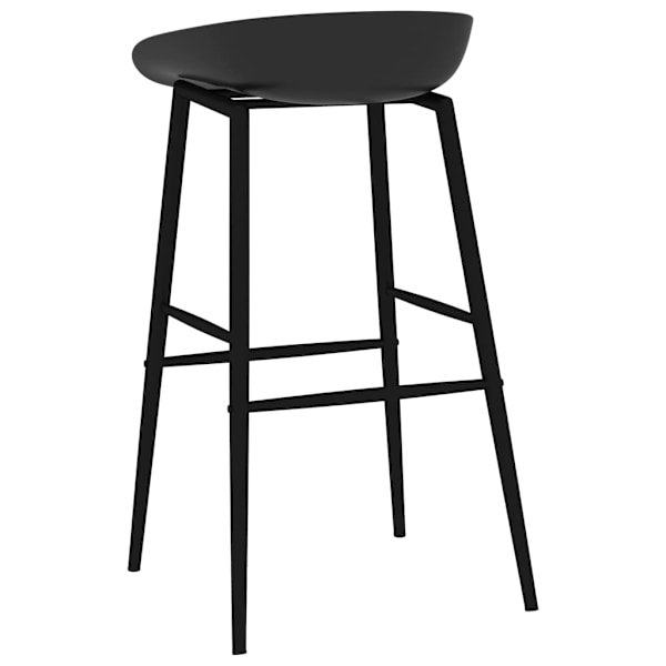 vidaXL Bargrupp 7 delar svart Svart