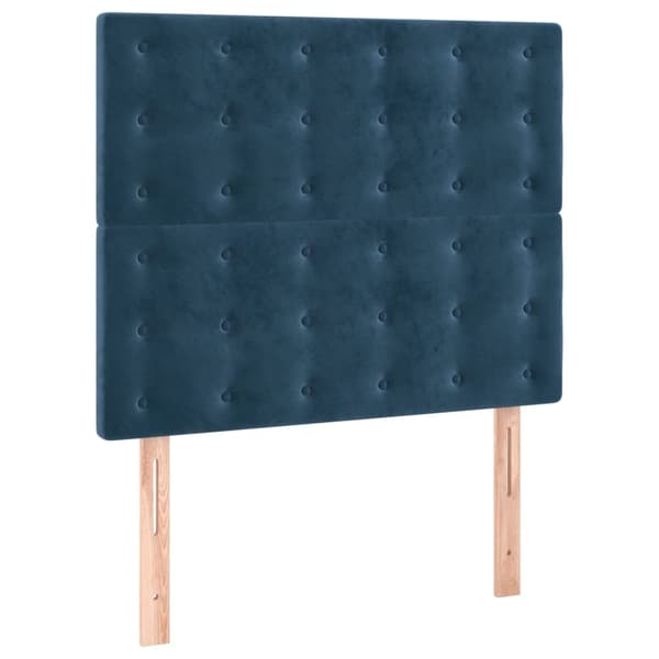 vidaXL Ramsäng med madrass mörkblå 100x200 cm sammet Blå