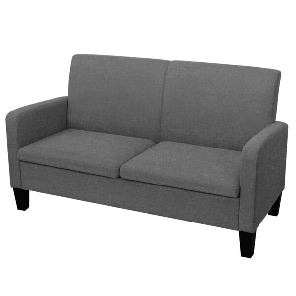 vidaXL 2-sitssoffa 135x65x76 cm mörkgrå grå