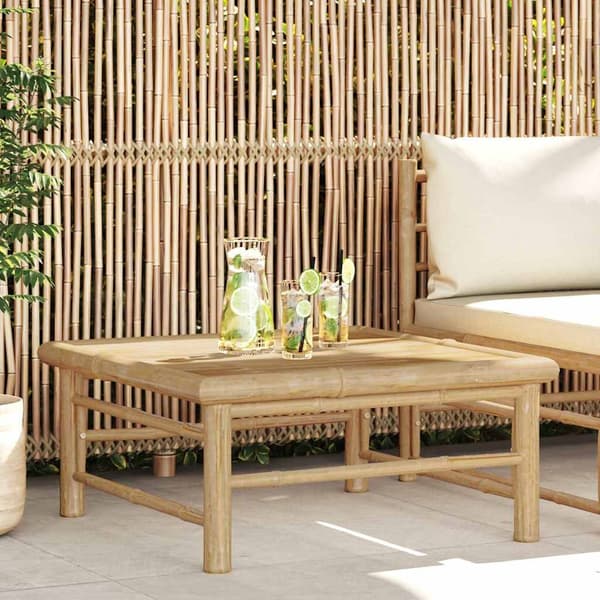 vidaXL Trädgårdsbord 65x65x30 cm bambu Brun