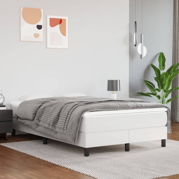 vidaXL Sängram vit 120x200 cm konstläder Vit