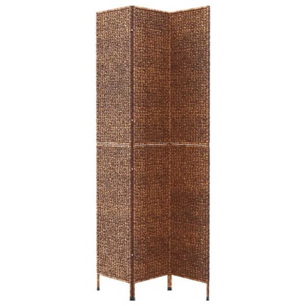 vidaXL Rumsavdelare 3 paneler brun 122x180 cm vattenhyacint Brun