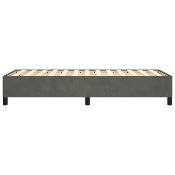vidaXL Sängram utan madrass mörkgrå 90x190 cm sammet Grå