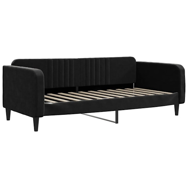 vidaXL Dagbädd utdragbar med lådor svart 100x200 cm sammet Svart