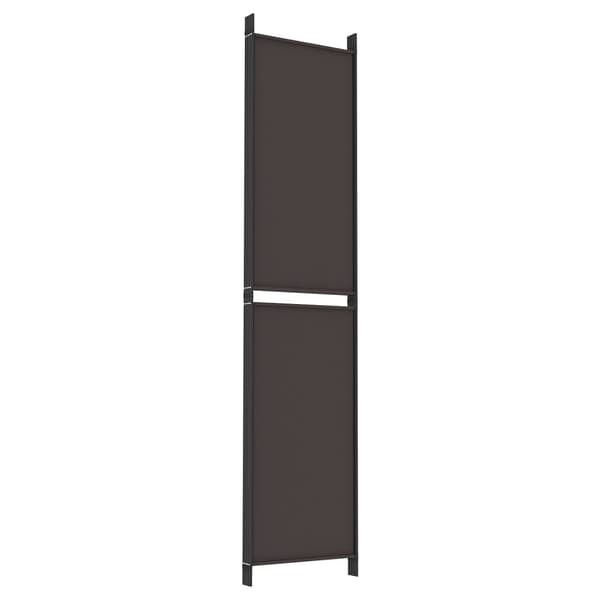 vidaXL Rumsavdelare 5 paneler brun 250x220 cm tyg Brun