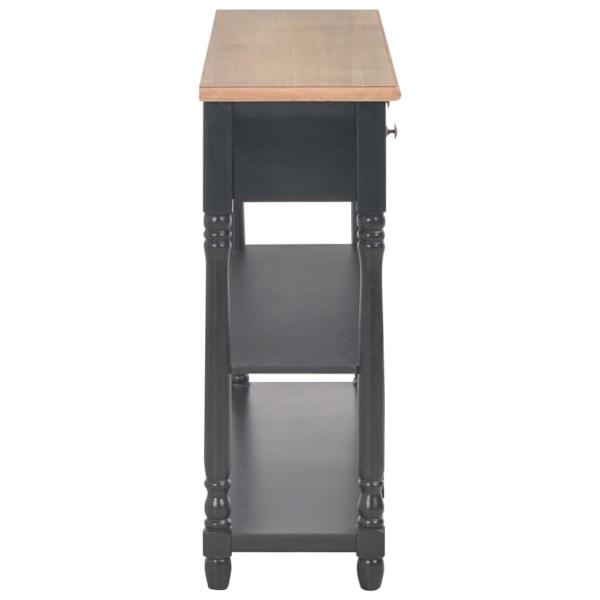 vidaXL Konsolbord svart 120x30x76 cm MDF Svart