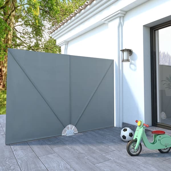 vidaXL Sidomarkis för terrass grå 240x160 cm grå