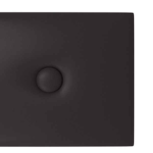 vidaXL Väggpaneler 12 st svart 60x15 cm konstläder 1,08 m² Svart