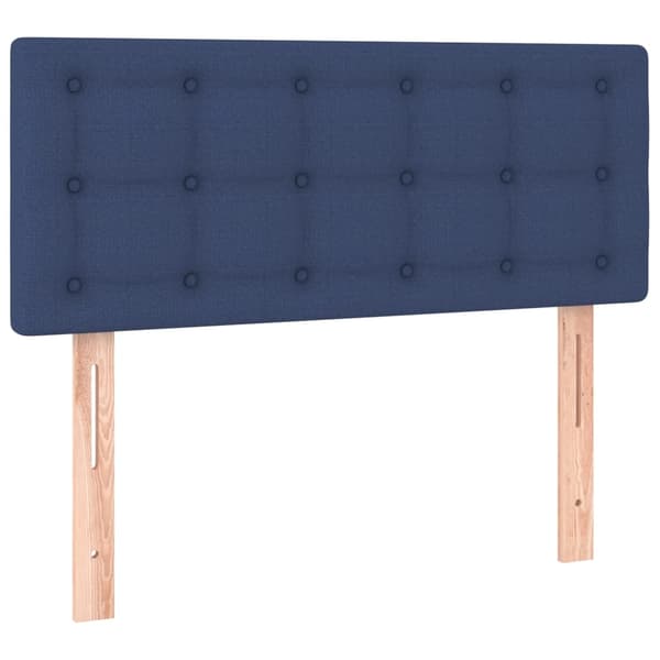 vidaXL Ramsäng med madrass & LED blå 90x200 cm tyg Blå