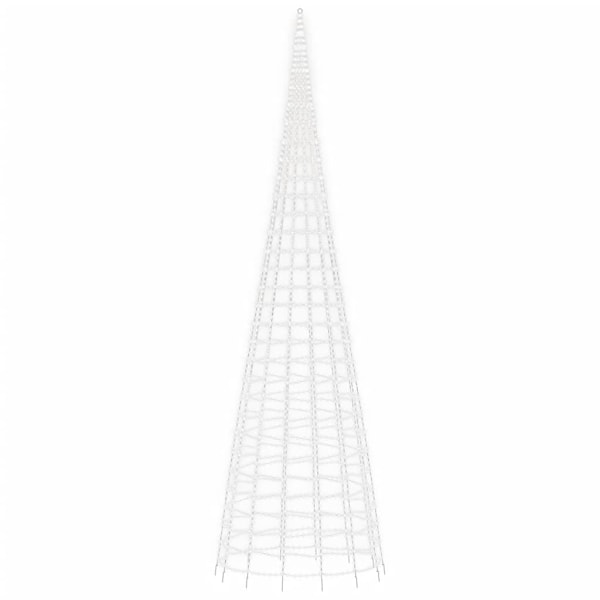 vidaXL LED julgran på flaggstång 3000 LEDs kallvit 800 cm Kallvit