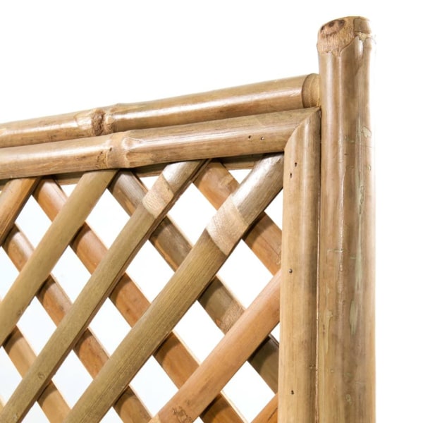 vidaXL Odlingslåda med spaljé bambu 70 cm Brun