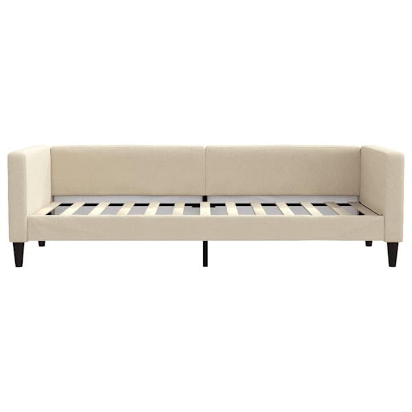 vidaXL Dagbädd utdragbar gräddvit 80x200 cm tyg Kräm