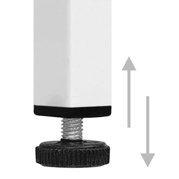 vidaXL Sängbord vit 35x35x51 cm stål Vit