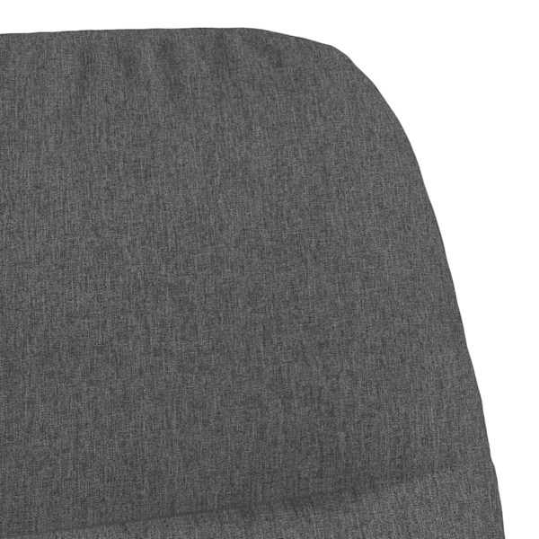 vidaXL Vilstol med fotpall mörkgrå tyg Grå
