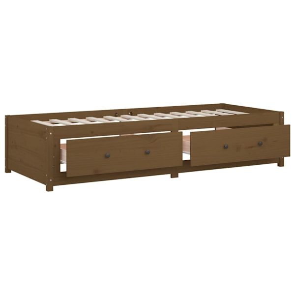 vidaXL Dagbädd 90x190 cm massiv furu honungsbrun Brun