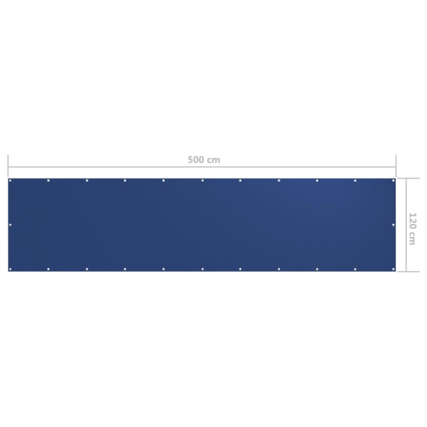 vidaXL Balkongskärm blå 120x500 cm oxfordtyg Blå