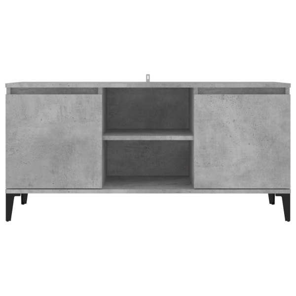 vidaXL TV-bänk med metallben betonggrå 103,5x35x50 cm grå