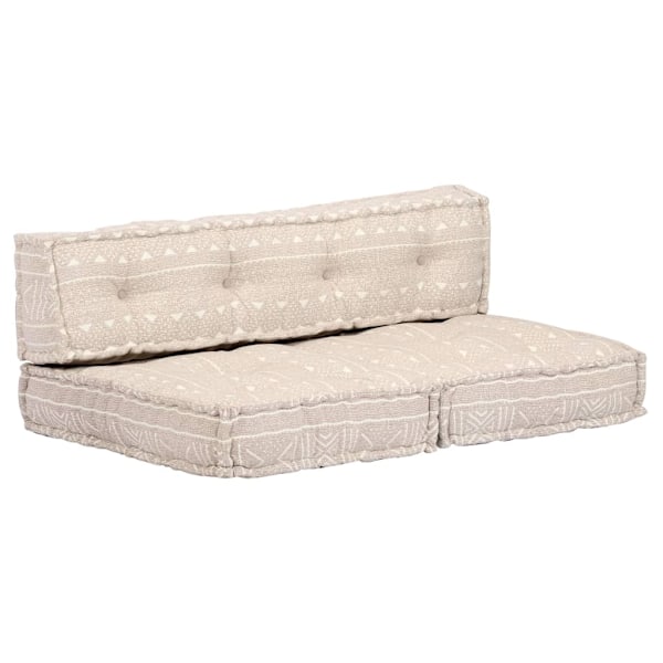 vidaXL Puff beige tyg Beige
