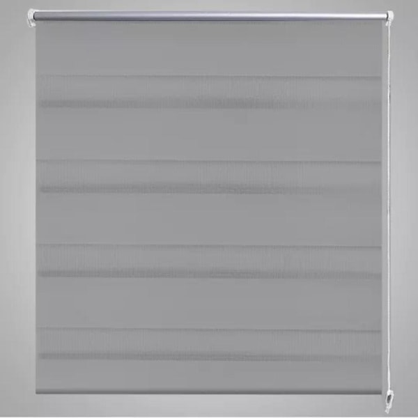vidaXL Rullgardin randig grå 120 x 230 cm transparent grå