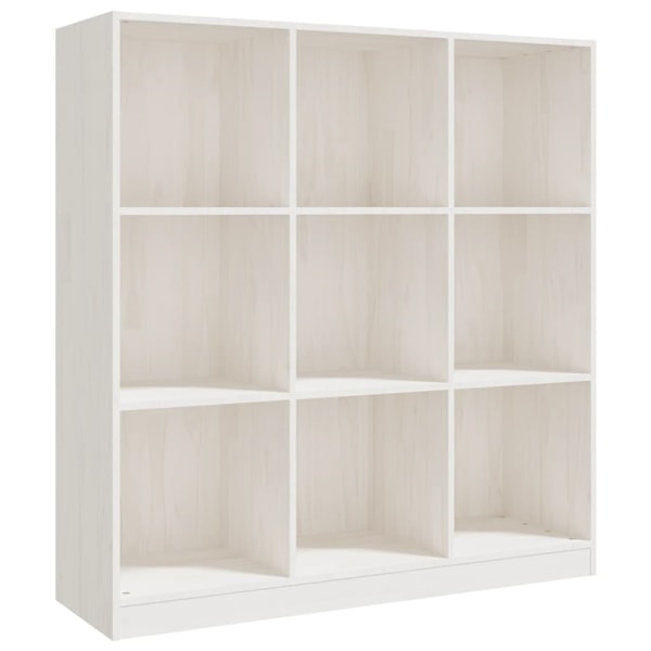 vidaXL Bokhylla/Rumsavdelare vit 104x33,5x110 cm massiv furu Vit