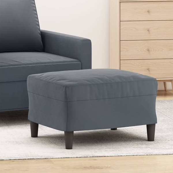 vidaXL Fotpall mörkgrå 60x50x41 cm sammet Grå