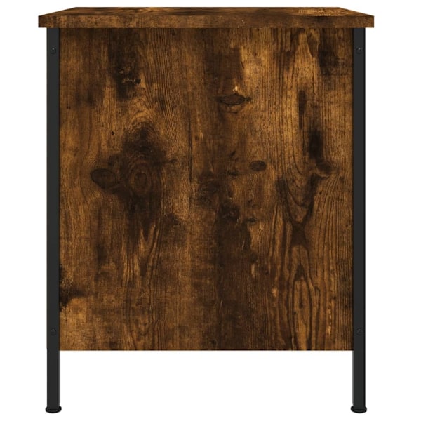 vidaXL Sängbord rökfärgad ek 40x42x50 cm konstruerat trä Brun