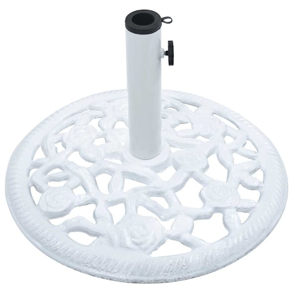 vidaXL Parasollfot vit 12 kg 48 cm gjutjärn Vit