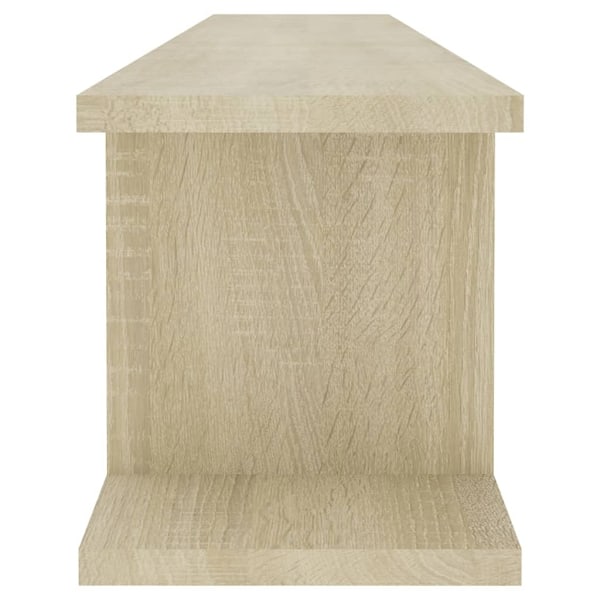 vidaXL Vägghyllor 2 st sonoma-ek 105x18x20 cm konstruerat trä Brun