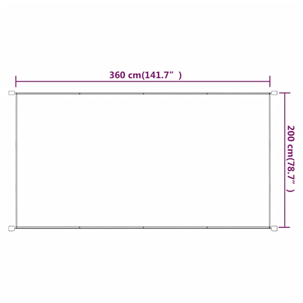 vidaXL Markis vertikal terrakotta 200x360 cm oxfordtyg Röd