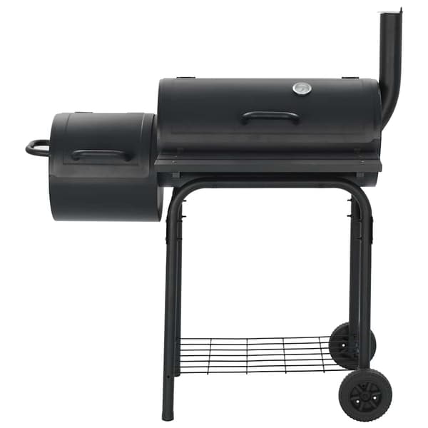 vidaXL Klassisk rökgrill BBQ Offset Svart