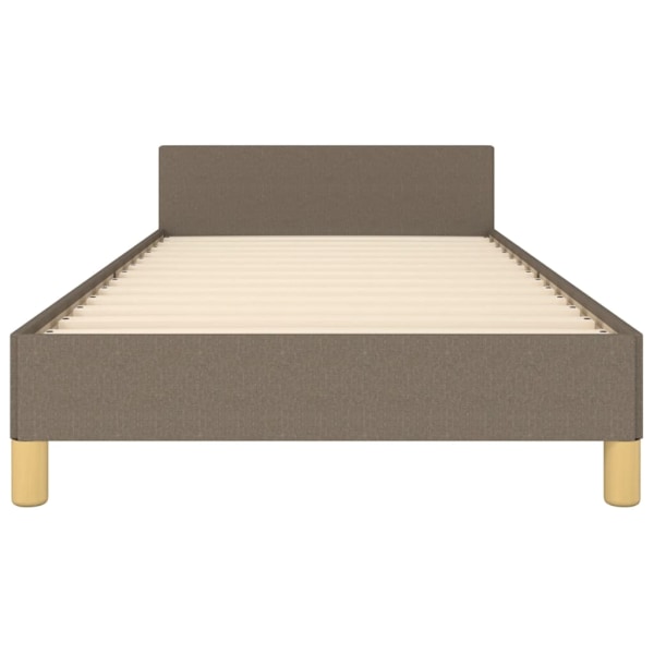 vidaXL Sängram utan madrass Taupe 90x190 cm tyg Taupe