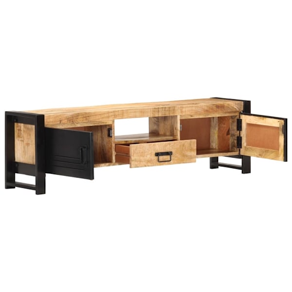 vidaXL TV-bänk 140x30x40 cm grovt mangoträ Brun