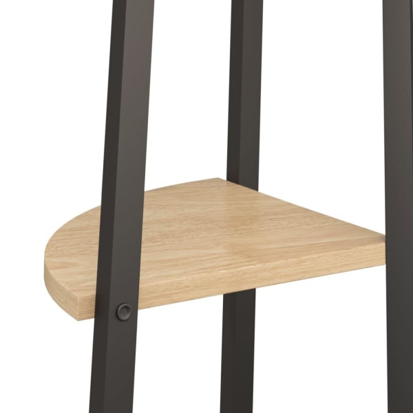 vidaXL Hörnhylla 4 hyllplan ljusbrun och svart 45,5x31,5x150 cm Brun