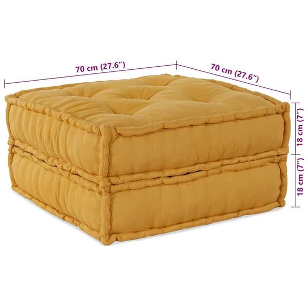 vidaXL Modulsofa enhet 2 st Tyg Gul 140 x 70 x 36 cm Gul