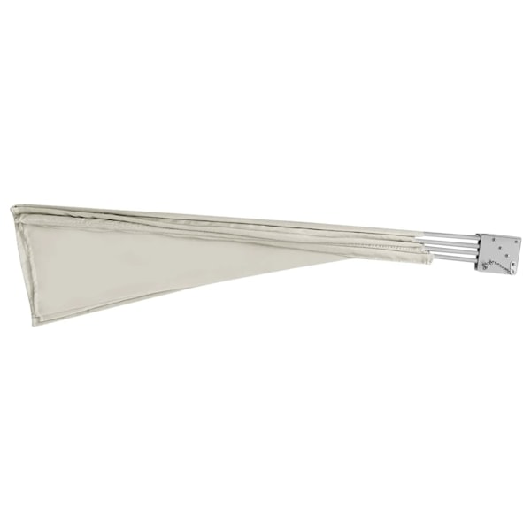 vidaXL Vindskydd för altan hopfällbar 210 x cm Krämfärg Creme
