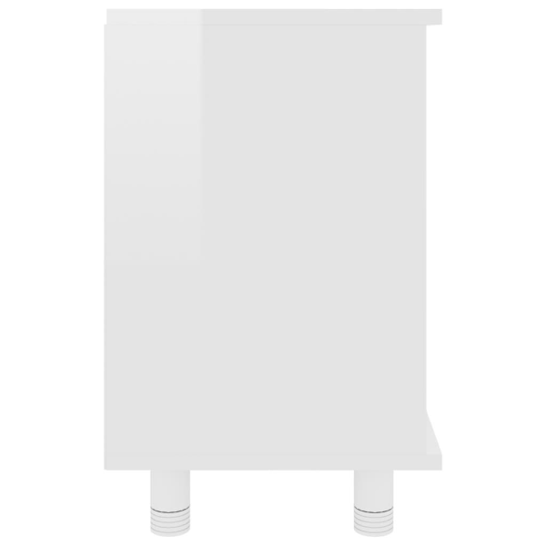 vidaXL Badrumsskåp vit högglans 60x32x53,5 cm spånskiva Vit