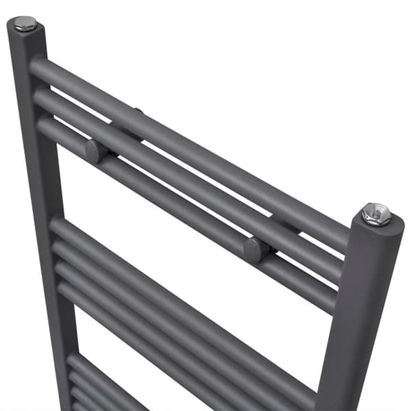 vidaXL Handdukstork centralvärme element rak grå 600 x 1160 mm grå