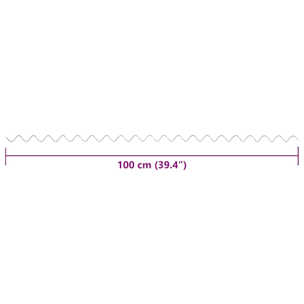 vidaXL Spiraler till gabion 24 st galvaniserat stål 100 cm Silver