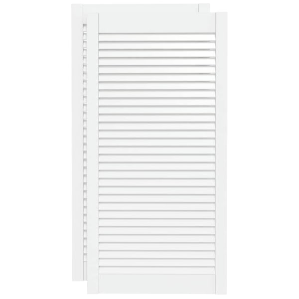 vidaXL Skåpluckor lamelldesign 2 st vit 99,3x49,4 cm massiv furu Vit