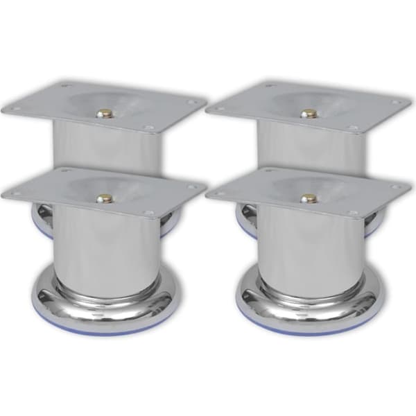 vidaXL Runda soffben 8 st krom 60 mm Silver
