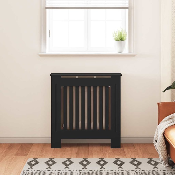 vidaXL Elementskydd MDF svart 78 cm Svart