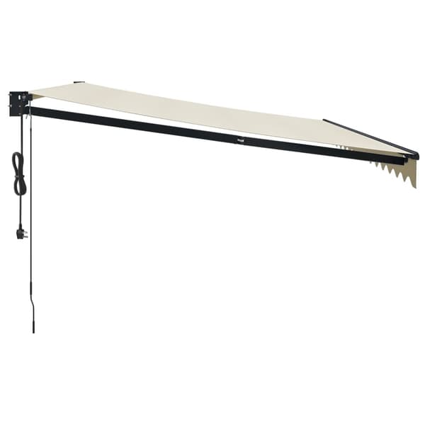 vidaXL Automatisk infällbar markis gräddvit 4,5x3 m Kräm