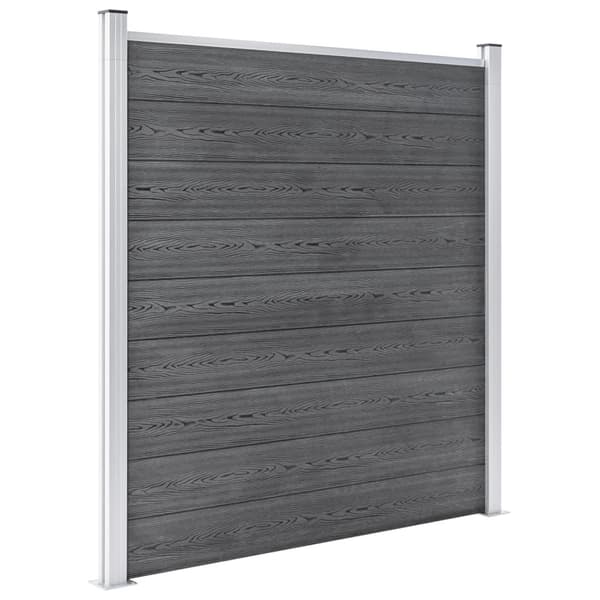 vidaXL Staketpanel WPC 526x186 cm grå grå